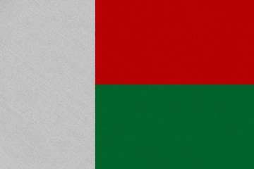 Madagascar fabric flag