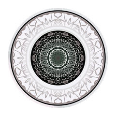 Traditional Ornamental Floral Mandala. Vector Illustration. For Coloring Book, Greeting Card, Invitation, Tattoo. Anti-Stress Therapy Pattern.