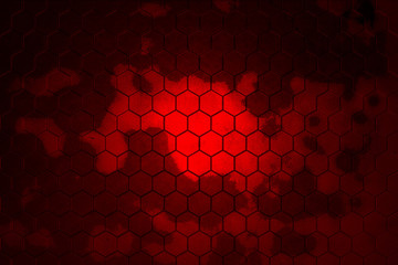 dark red hexagon background and real texture