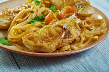 Spicy Chicken Lazone Pasta