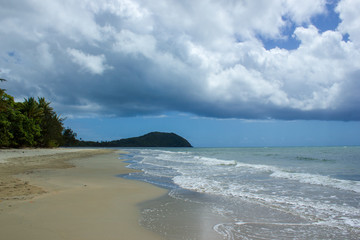 landscape view of Cape Tribulation in Daintree National Park in the far tropical north of Queensland, Australia