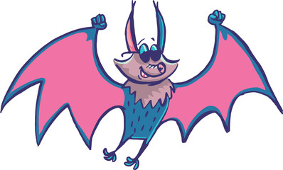 Bat with sunny glasses