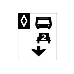 USA traffic road signs.two or more passengers must be in the vehicle to use this lane on the highway. vector illustration