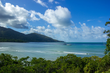 landscape view of Cape Tribulation in Daintree National Park in the far tropical north of Queensland, Australia