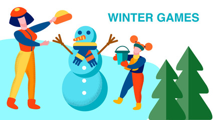 Winter Games Family Recreation Motivate Banner