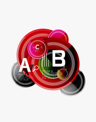 Colorful glossy circles background