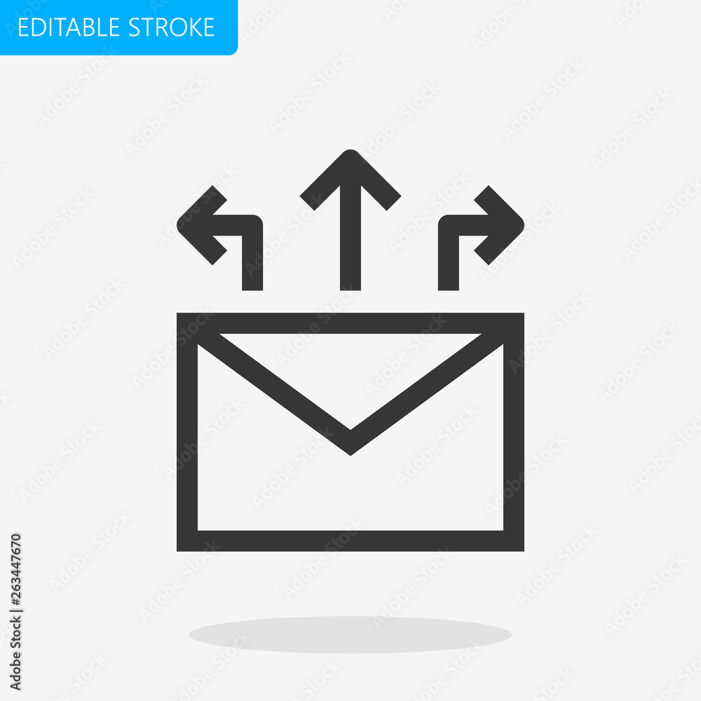 Poster message share icon editable stroke pixel perfect vector