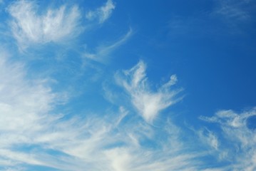 Spring; High clouds in blue sky