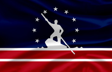 Richmond Virginia waving flag illustration.
