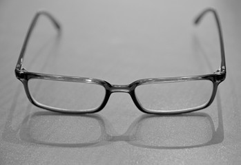 glasses isolated on gray background