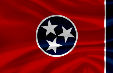 Tennessee waving flag illustration.