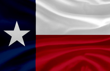 Texas waving flag illustration.