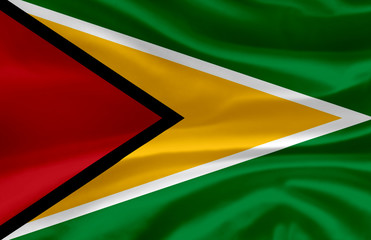 Guyana waving flag illustration.