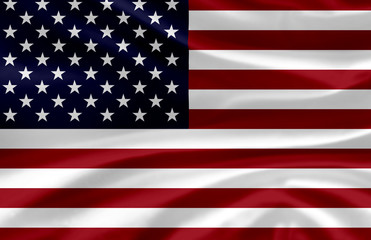 United States waving flag illustration.