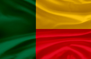 Benin waving flag illustration.