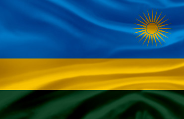 Rwanda waving flag illustration.