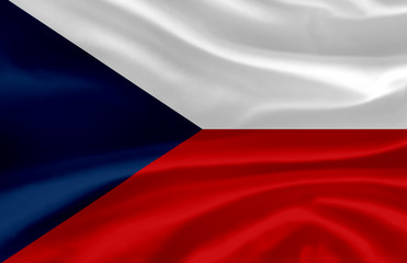 Czech Republic waving flag illustration.