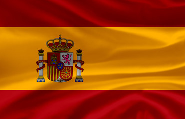 Spain waving flag illustration.