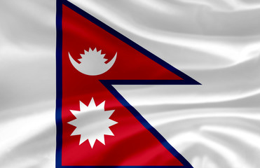 Nepal waving flag illustration.