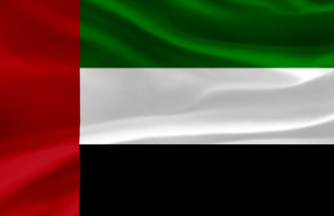 United Arab Emirates waving flag illustration.