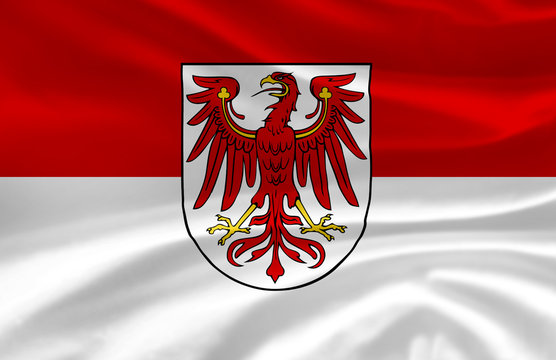 Brandenburg waving flag illustration.