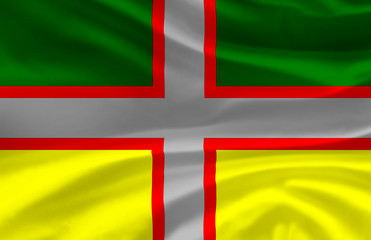 Drapeau Du Saguenay-Lac-Saint-Jean waving flag illustration.