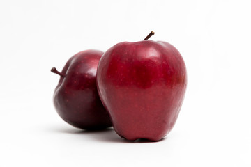 Fresh red apple isolated on white backgrund.