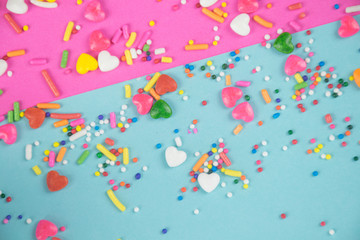 sprinkles background, sugar sprinkle dots, decoration for cake and bakery