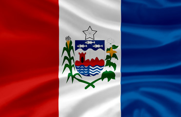 Alagoas waving flag illustration.