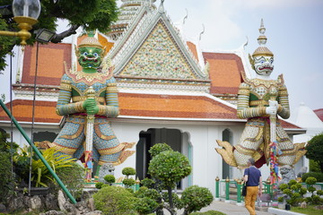 Wat arun as a famous landmark in Bangkok, Thailand