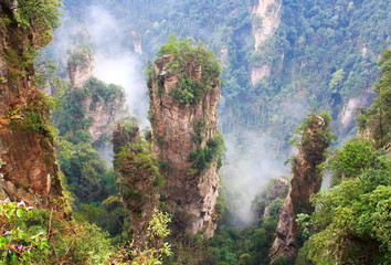 Zhangjiajie National Park,Hunan province. China. Avatar mountains