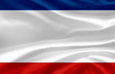 Crimea waving flag illustration.