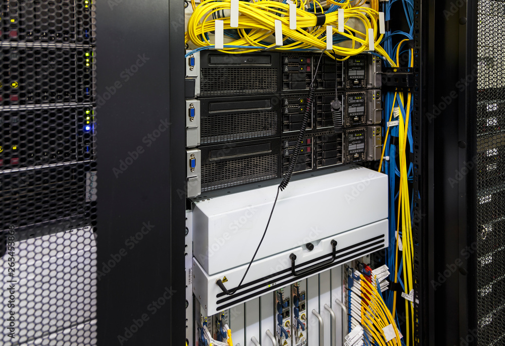 Poster close up telecom equipment of cellular data terminal