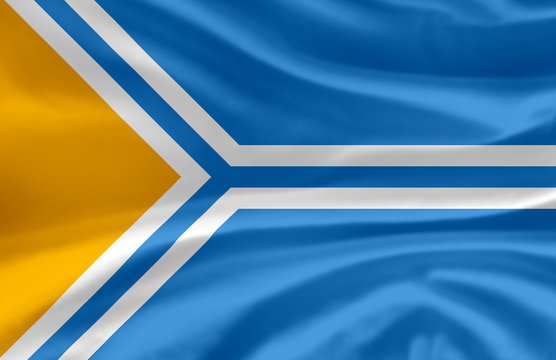 Tuva waving flag illustration.