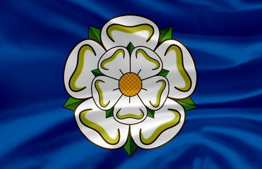 Yorkshire waving flag illustration.