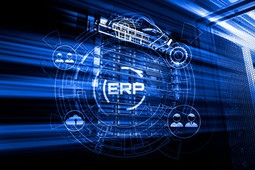 Enterprise Resource Planning ERP system management, motion 3d render