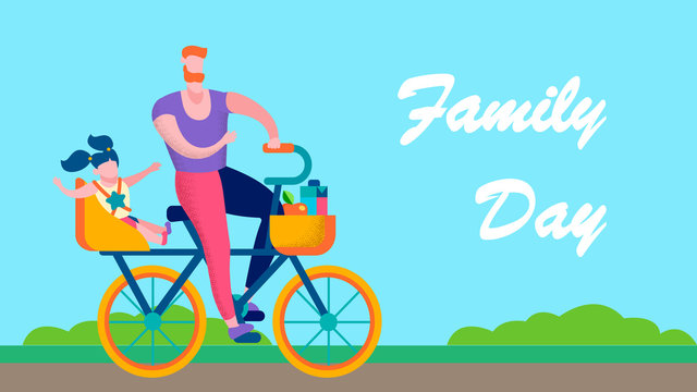 Family Day Outdoors Motivational Flat Text Banner - Powered by Adobe