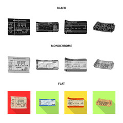 Isolated object of ticket and admission logo. Set of ticket and event vector icon for stock.