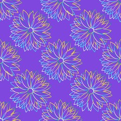 floral pattern. purple background