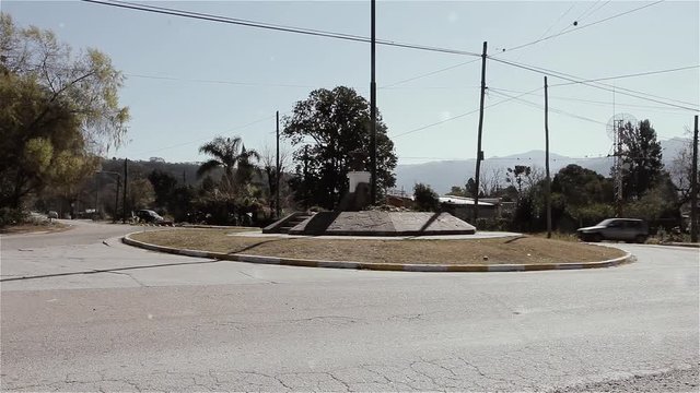 Bust of the Argentine Folklorist Jorge Cafrune on a Square on a Roundabout at the National Route 52 in Jujuy, Argentina. 