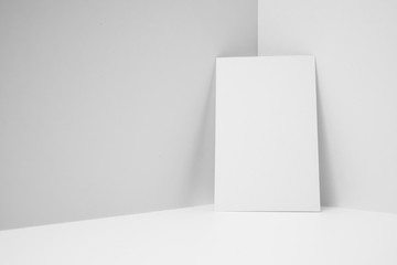 Fototapeta premium perspective view of business card on white space