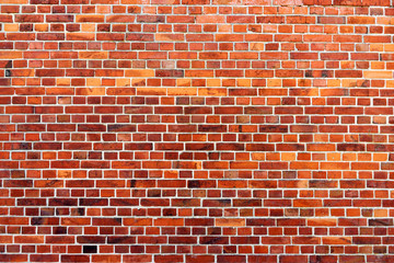 Fototapeta na wymiar Red brick wall. Texture of red brick wall. Background of red brick wall