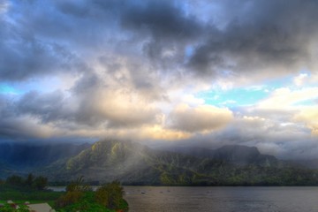 Dramatic view of Hanalei Bay