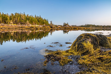 Calm evening along the coastal shoreline of Nova Scotia.
