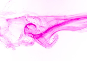 Purple smoke on white background