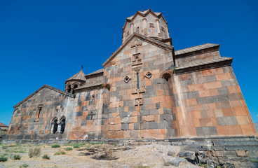 Fototapeta na wymiar Armenian old church and blue sky.