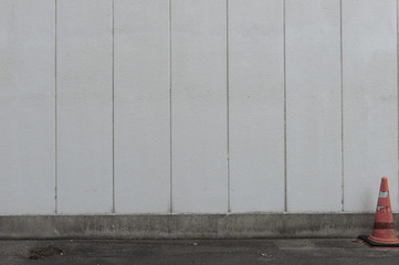 street wall background ,Industrial background, empty grunge urban street with warehouse brick wall