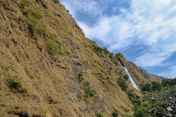 A waterfall in the himalayas