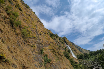 A waterfall in the himalayas