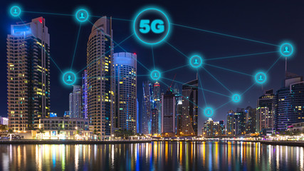 Smart city with 5g wireless technology and internet of things - IOT